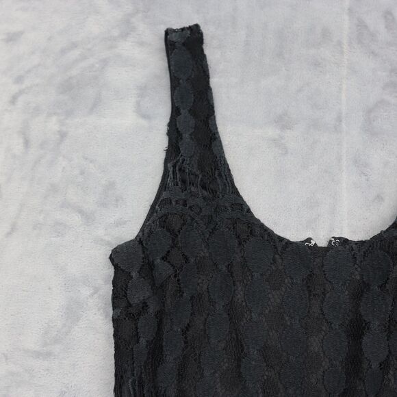 Cecico Dress Womens S Black Sleeveless Scoop Neck Polyester Lace Zip Tank Dress - Picture 9 of 16